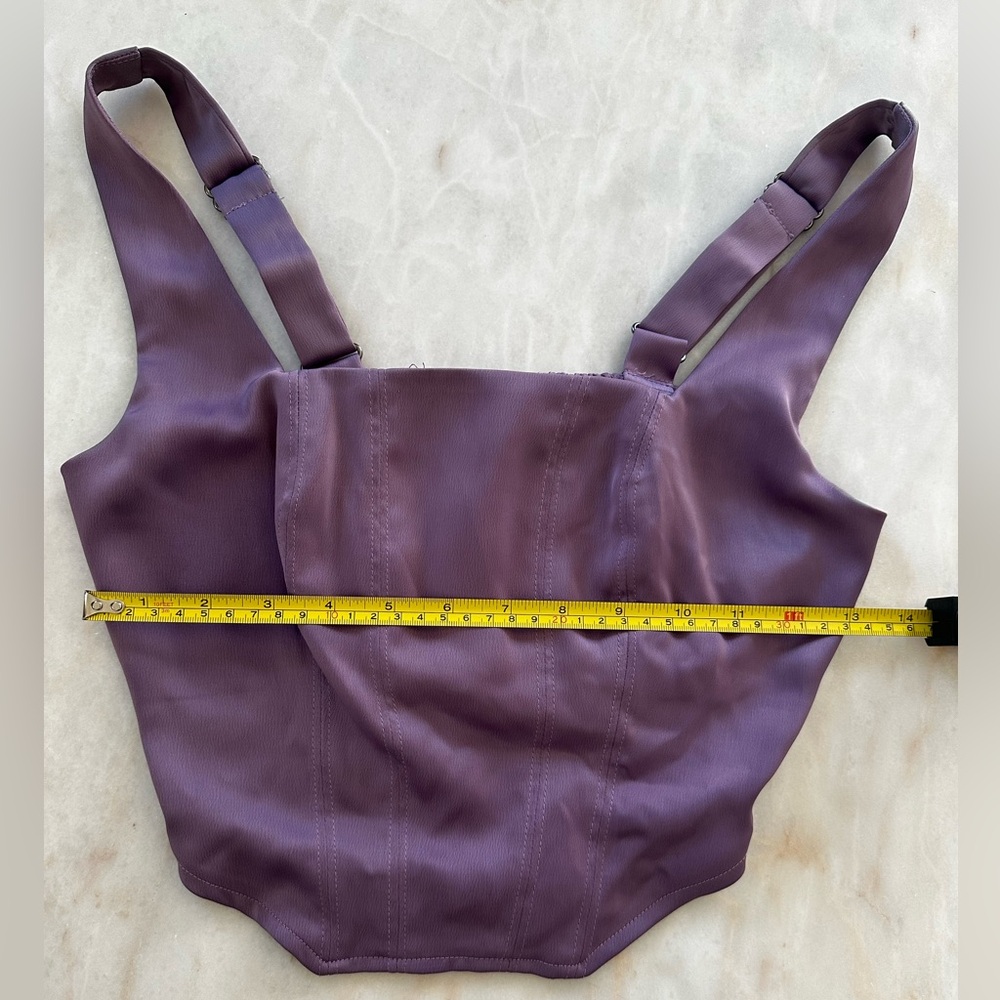 Wild Fable Satin Lavender Crop Top - Picture 5 of 6